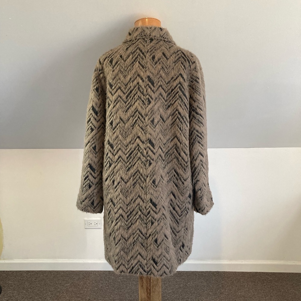 Trina Turk Wool Alpaca Coat in Mushroom - Picture 6 of 12